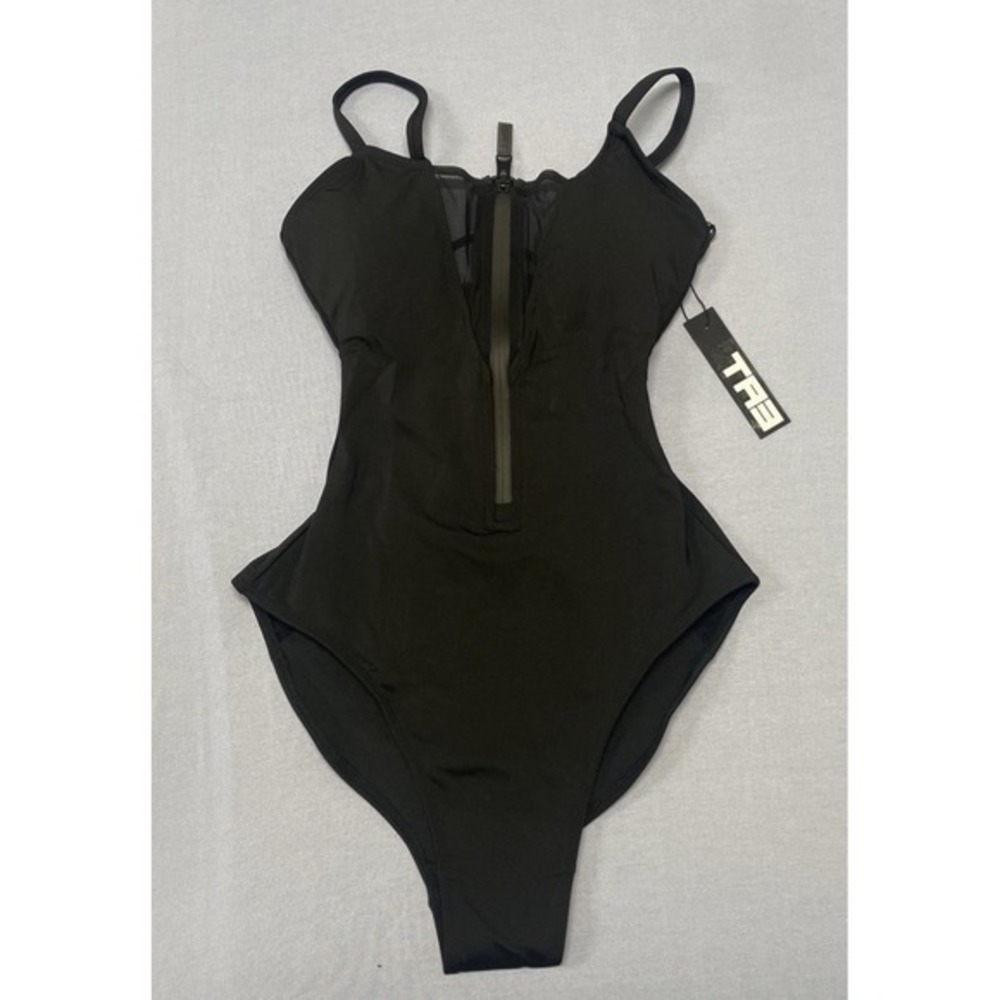 NWT TA3 Black New Zippy One-Piece Swimsuit Women's XS Reg/Long TA3039RL